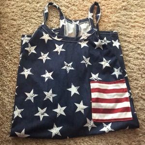 American flag tank top - Like new!